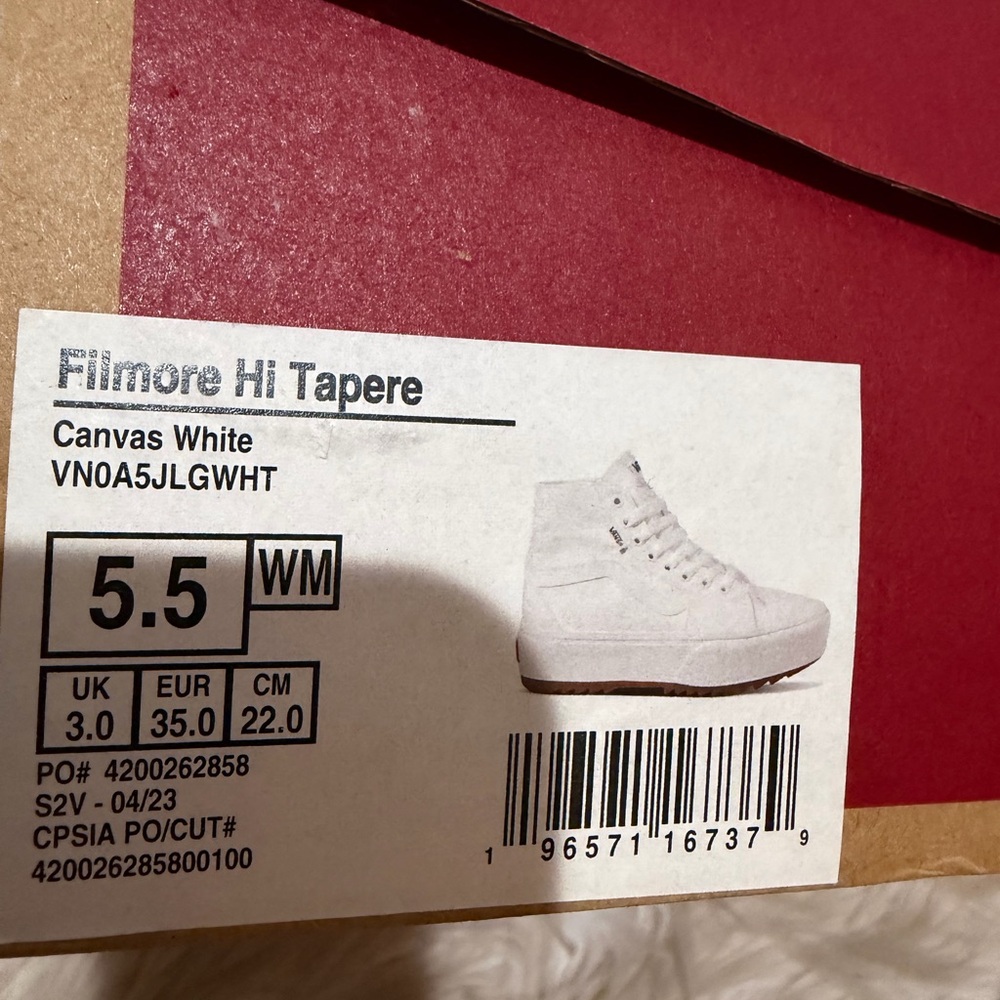 Vans Filmore Hi Tapere White Canvas Sneakers - Picture 5 of 5